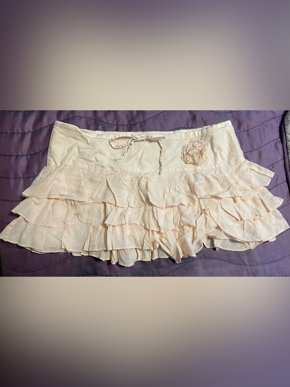 Abercrombie & Fitch Vintage Y2K ruffle mini skirt